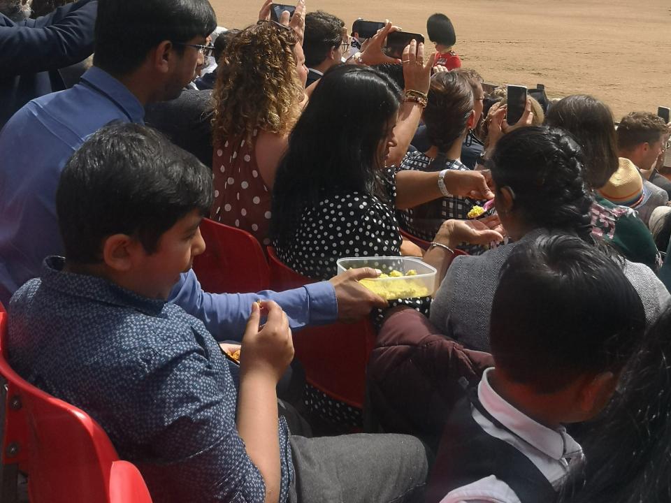 Some people brought their own food.