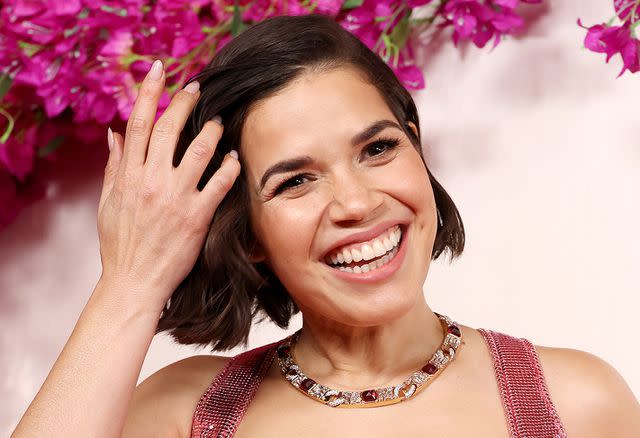 <p>JC Olivera/Getty</p> America Ferrera attends the 96th Annual Academy Awards.