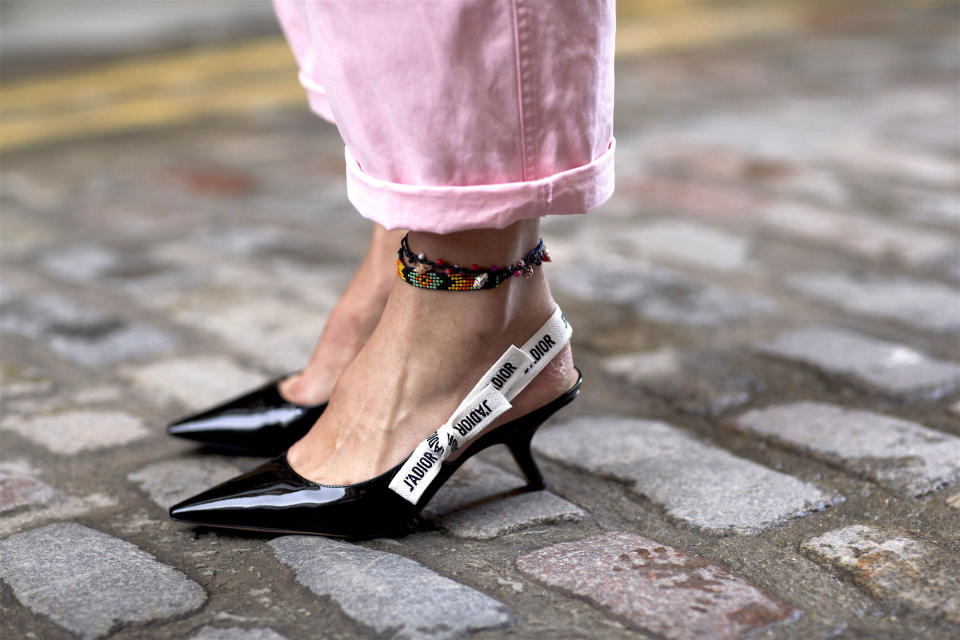 dior kitten heels street style