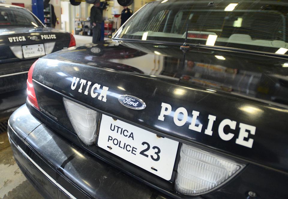 A Utica Police Department car.