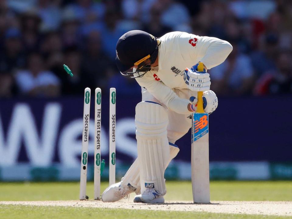 Jason Roy is bowled by Pat Cummins: Reuters