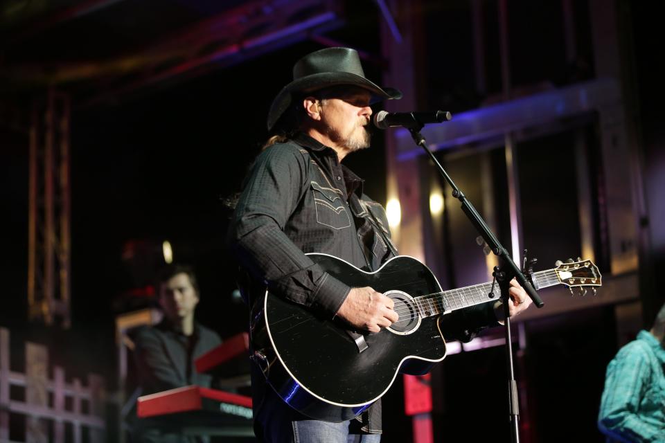 Trace Adkins performs at Maury County MuleFest in Columbia, Tennessee last year. Adkins will be performing in between USFL playoff games on June 25 at Tom Benson Hall of Fame Stadium.