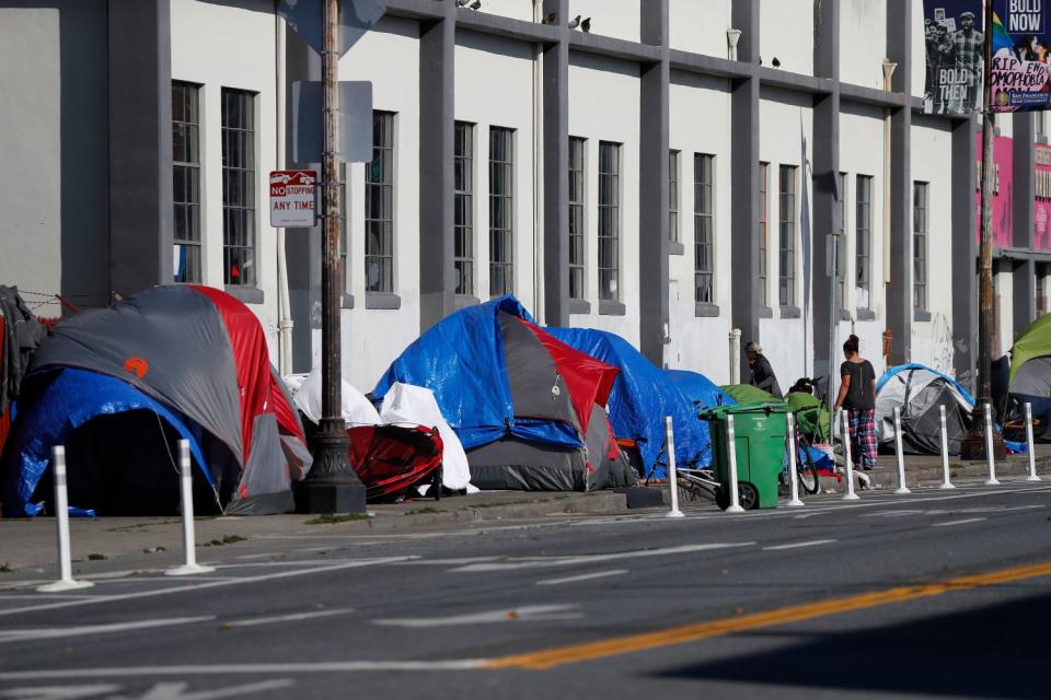 Seventy people test positive for coronavirus at San Francisco's largest homless shelter, USA - 10 Apr 2020