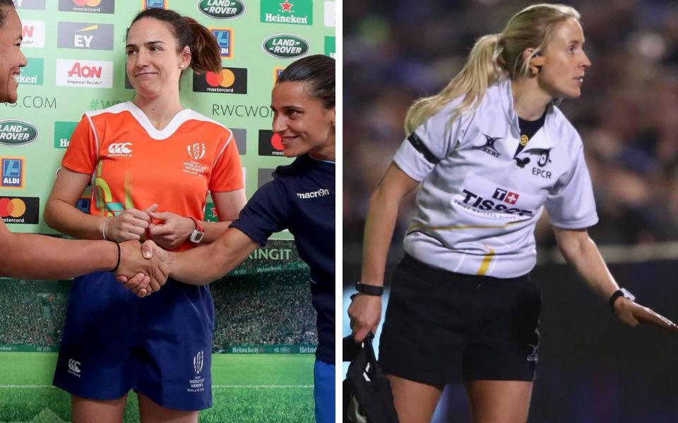 Female referees Alhambra Nievas and Joy Neville - INPHO/GETTY IMAGES