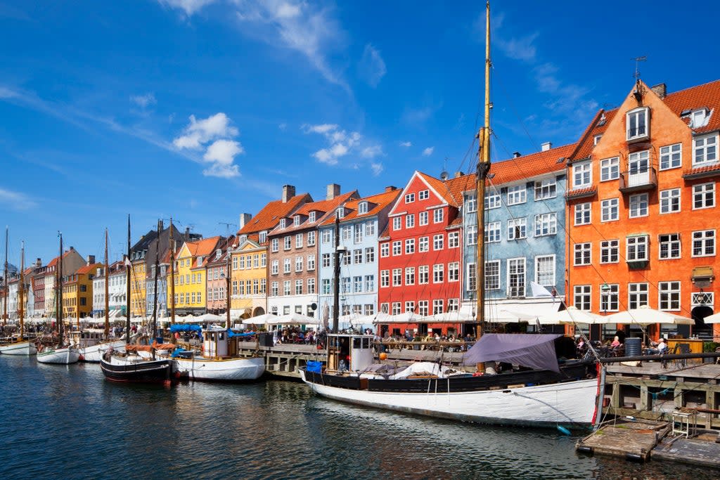 The seventeenth century waterfront area of Nyhavn in Copenhagen, Denmark (Getty Images)