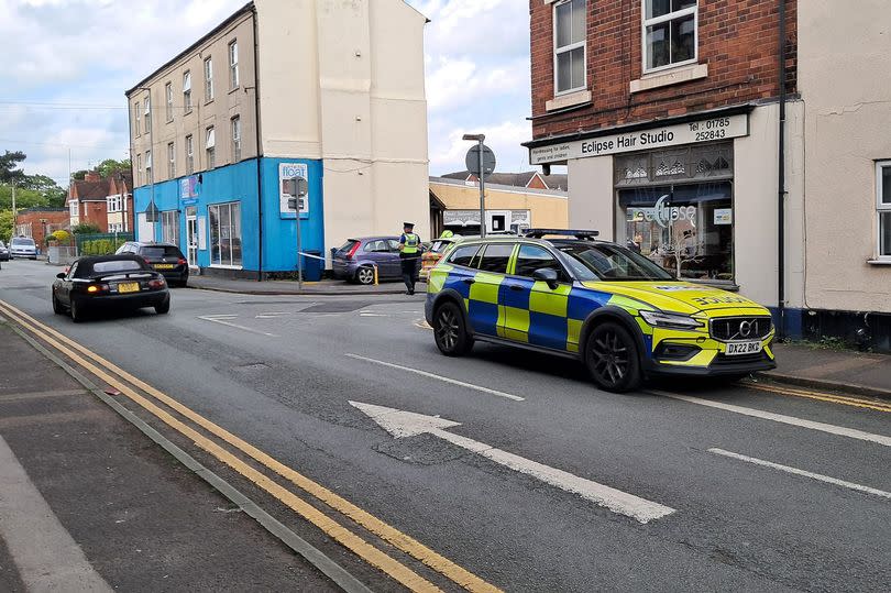 Police taped off Albert Terrace in Stafford (Photo: Stafford Hub - local news, events and more) -Credit:Stafford Hub - local news, events and more
