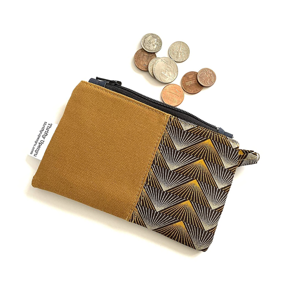 17) Shweshwe Small Zipper Coin Pouch