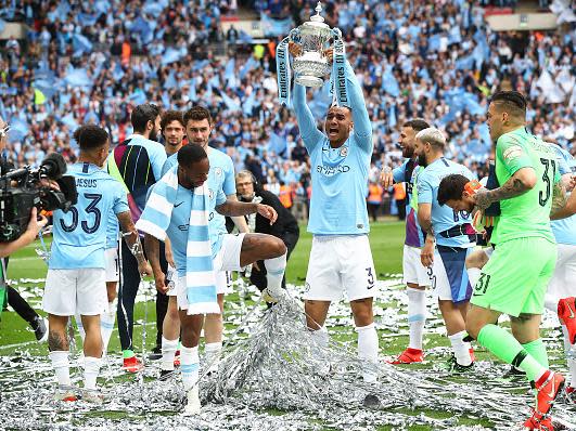 City celebrate after winning the FA Cup (Getty)