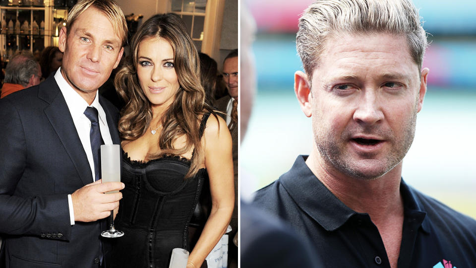 Shane Warne and Liz Hurley, pictured here during their time together.