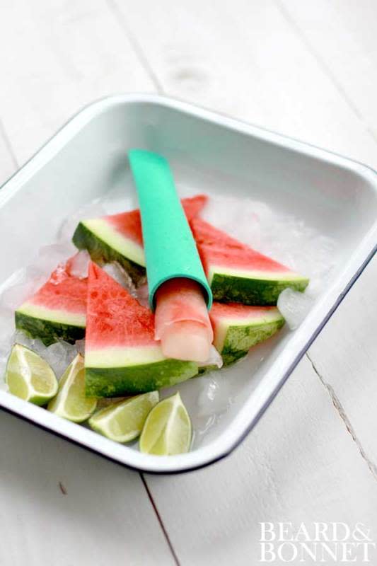 <p>beardandbonnet.com</p><p>The kids are going to love these juicy ice pops! </p><p><strong>Get the recipe: <a href="http://beardandbonnet.com/watermelon-lime-ice-pops-gluten-free-vegan/" rel="nofollow noopener" target="_blank" data-ylk="slk:Watermelon Lime Pops;elm:context_link;itc:0;sec:content-canvas" class="link ">Watermelon Lime Pops</a></strong></p>