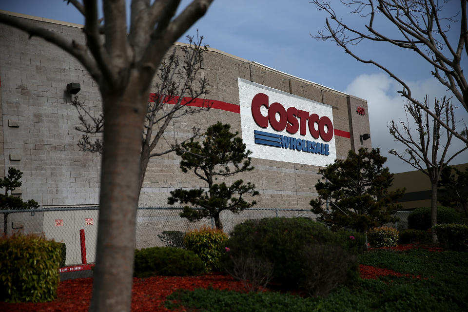 RICHMOND, CA - MARCH 06:  A sign is posted on the outside of a Costco store on March 6, 2014 in Richmond, California.  Costco Wholesale reported a 15 percent drop in secnd quarter earnings with profits of $463 million, or $1.05 per share, compared to $547 million, or $1.24 per share, one year ago.  (Photo by Justin Sullivan/Getty Images)