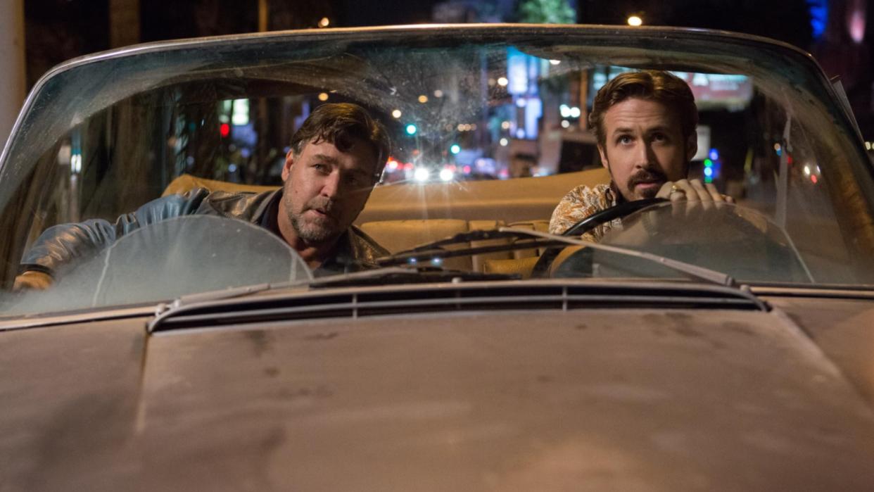  Russell Crowe and Ryan Gosling in The Nice Guys. 