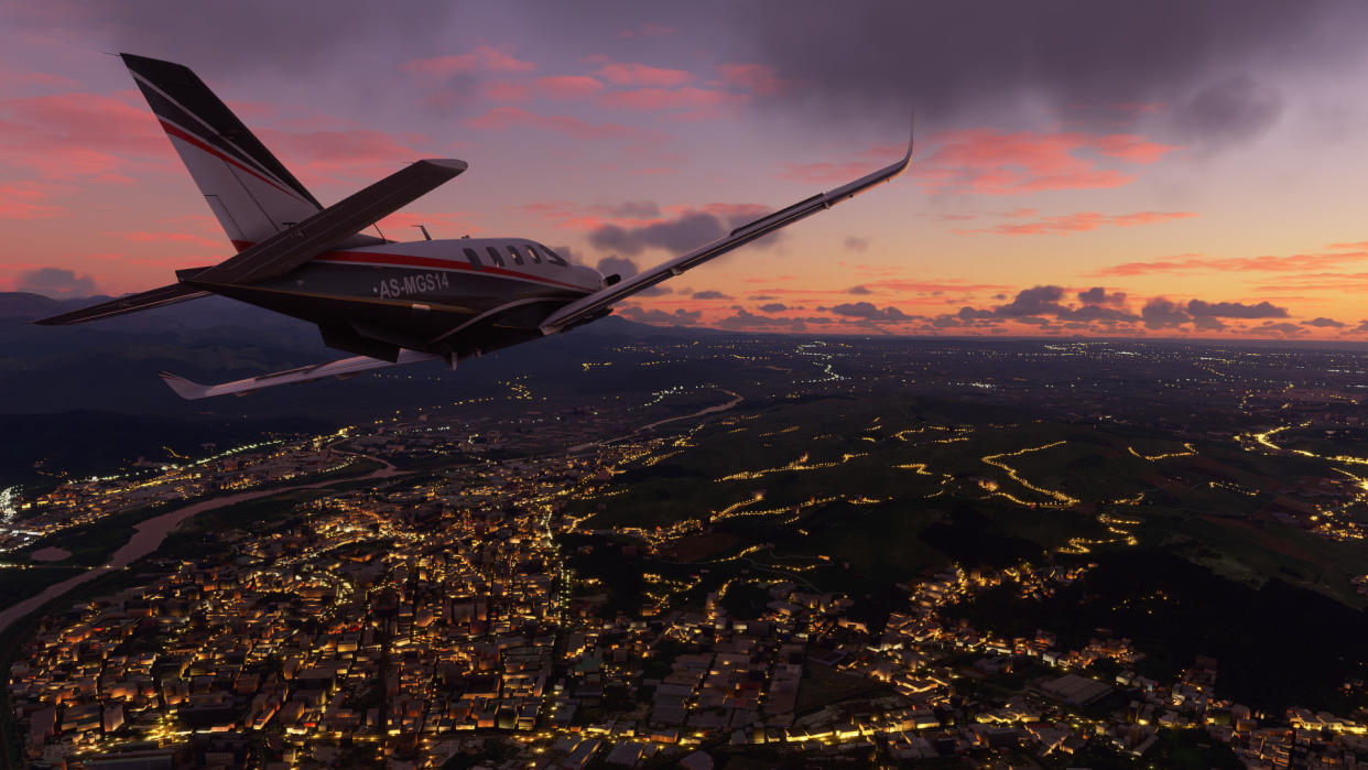 Night flying is peaceful in this immersive title. (Photo: Microsoft)