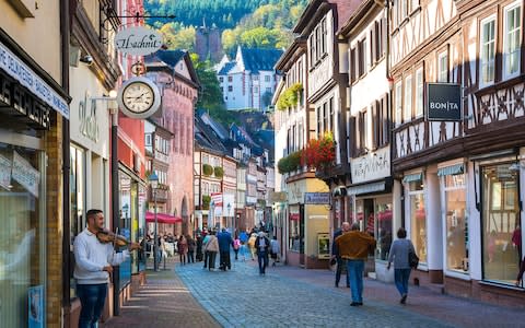 A shopping street in Miltenberg's historic old town - Credit: Getty