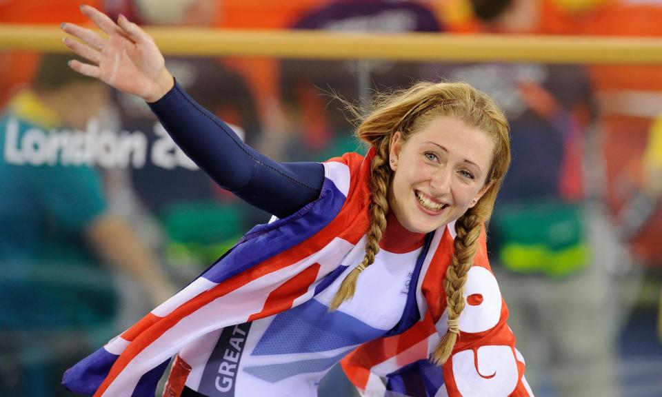 <span>Laura Trott wins gold in the women's omnium at the 2012 Olympics.</span><span>Photograph: Tom Jenkins/The Guardian</span>