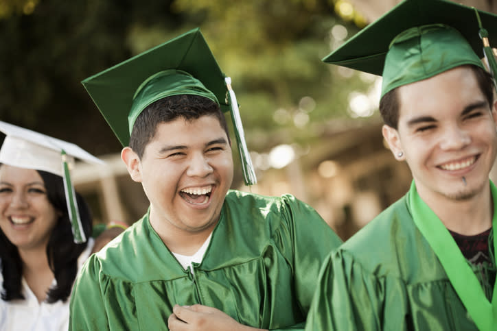 Kids at their graduation