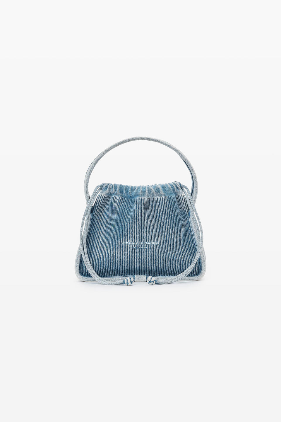 denim blue purse alexander wang ice spice