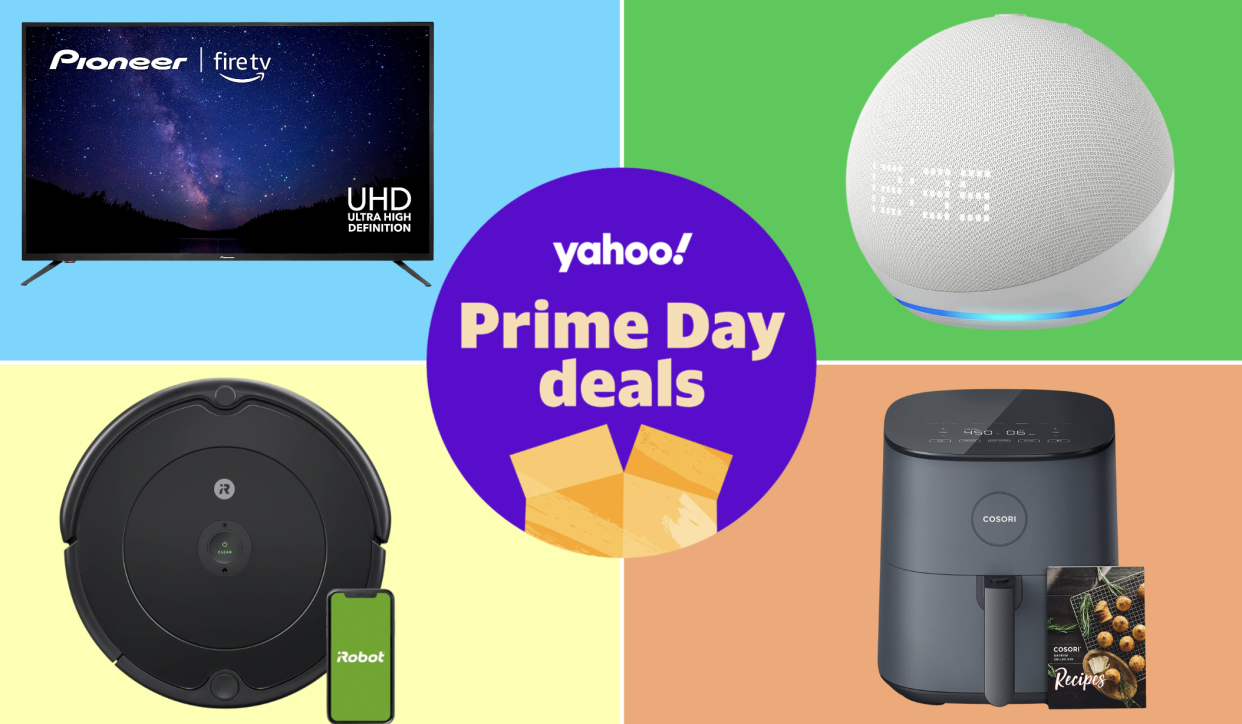 best prime day deals, including a fire tv, echo dot, air fryer, and roomba robot vacuum