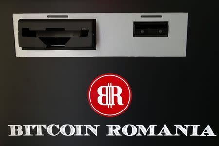 A view of Romania's first bitcoin ATM is seen in downtown Bucharest June 27, 2014. REUTERS/Bogdan Cristel