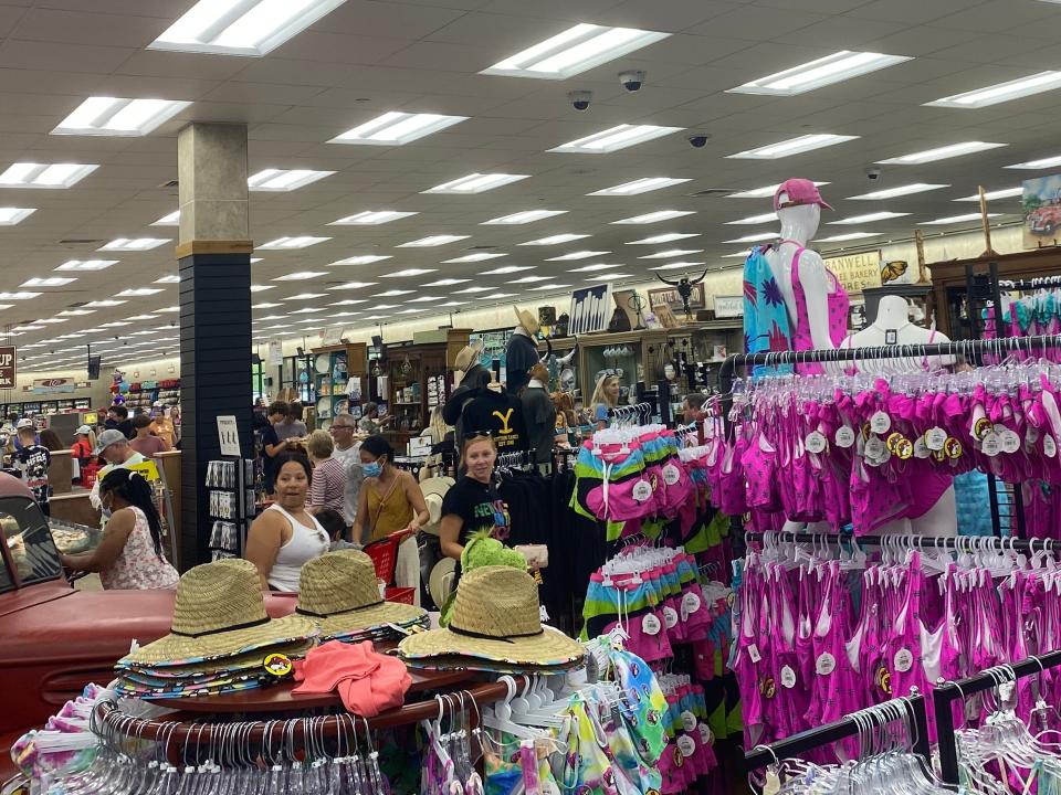 Clothes display at Buc-ee's