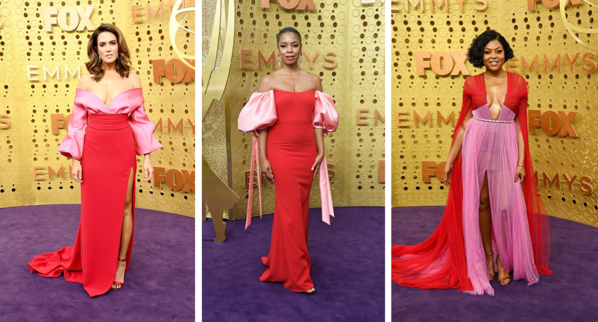 Red-and-Pink Color Blocking Makes an Unlikely Comeback at the Emmys