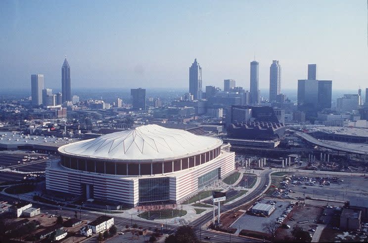 Once upon a time, the Georgia Dome was Atlanta's crown jewel. No longer. (File photo, Allsport)