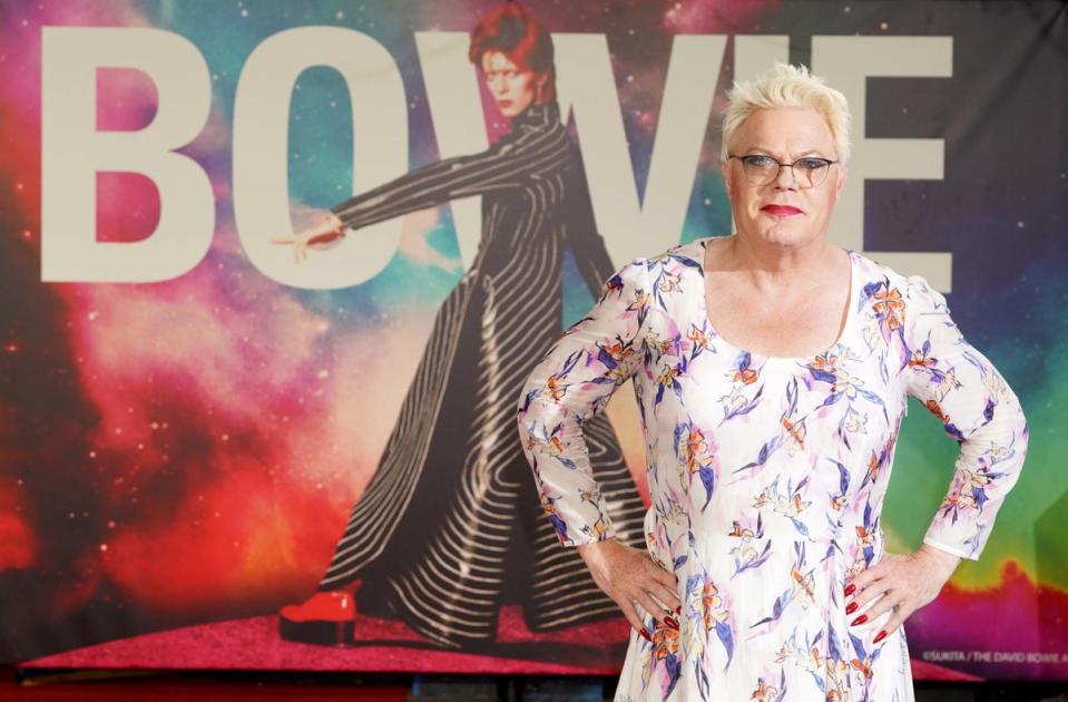 Eddie Izzard arriving for the London premiere of Moonage Daydream at the BFI Imax Waterloo in London, September 2022 (PA)