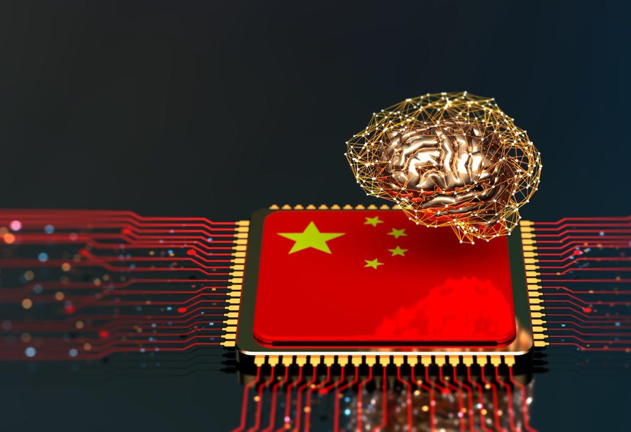 In 2022, Chinese researchers published more scientific papers on artificial intelligence than any other nation. <a href="https://www.gettyimages.com/detail/photo/artificial-intelligence-concept-brain-and-cpu-with-royalty-free-image/1322017261?phrase=china%20flag%20science&adppopup=true" rel="nofollow noopener" target="_blank" data-ylk="slk:Mf3D/E+ via Getty Images;elm:context_link;itc:0;sec:content-canvas" class="link ">Mf3D/E+ via Getty Images</a>