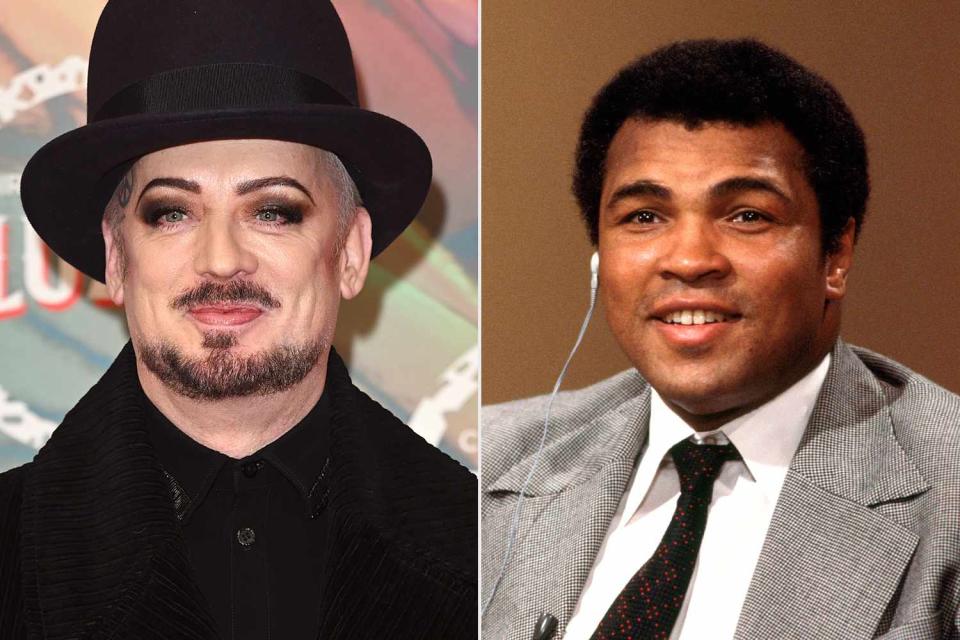 <p>Karwai Tang/WireImage; Patrick Riviere/Getty</p> Boy George and Muhammad Ali