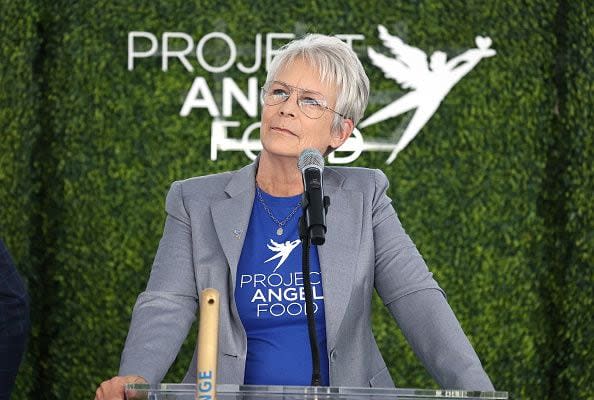 LOS ANGELES, CALIFORNIA - AUGUST 03: Jamie Lee Curtis, Project Angel Food Honorary Chair at Project Angel Food Ground Breaking of $51 Million The Chuck Lorre Family Foundation Campus on August 03, 2023 in Los Angeles, California. (Photo by Tommaso Boddi/Getty Images for Project Angel Food)