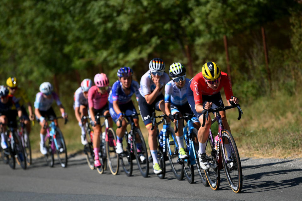 ALBI FRANCE  JULY 27 Marlen Reusser of Switzerland and Team SD Worx  Protime leads the peloton during the 2nd Tour de France Femmes 2023 Stage 5 a 1261km stage from OnetleChteau to Albi 572m  UCIWWT  on July 27 2023 in Albi France Photo by Alex BroadwayGetty Images