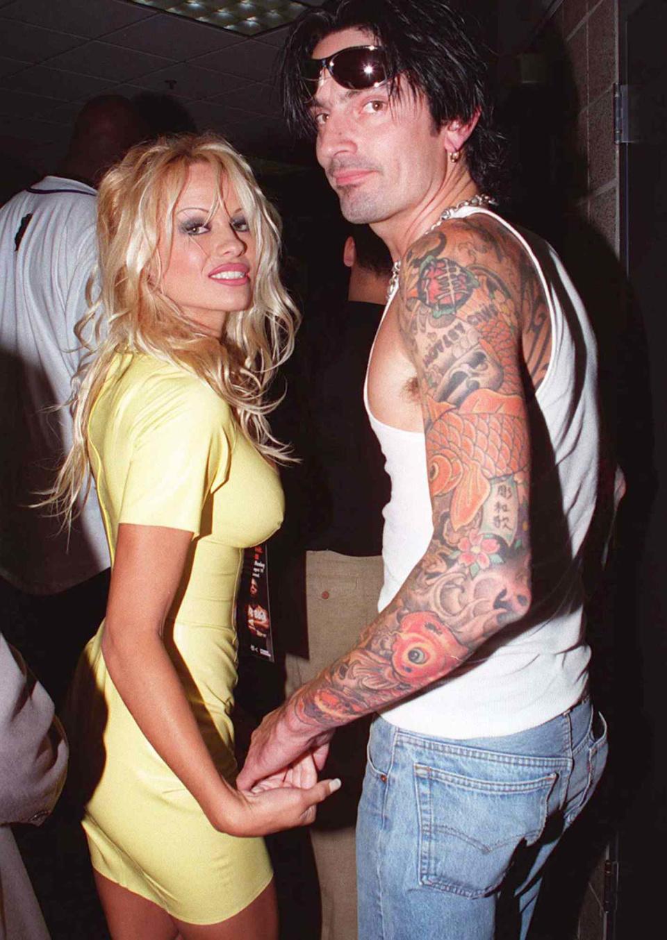 Tommy Lee And Pamela Anderson At The First Tyson Fight Since His Imprisonment