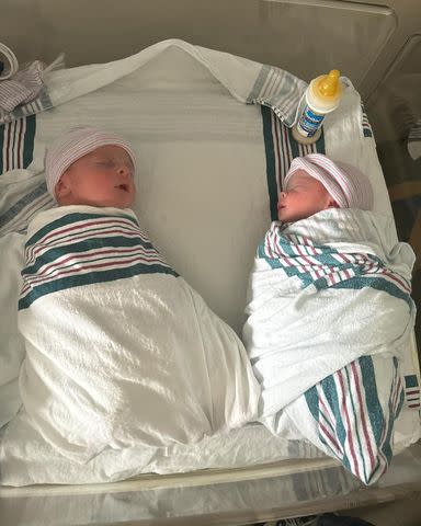 <p>Shane Dawson/instagram</p> Dawson and Adams announced the arrival of their twin boys on Dec. 7