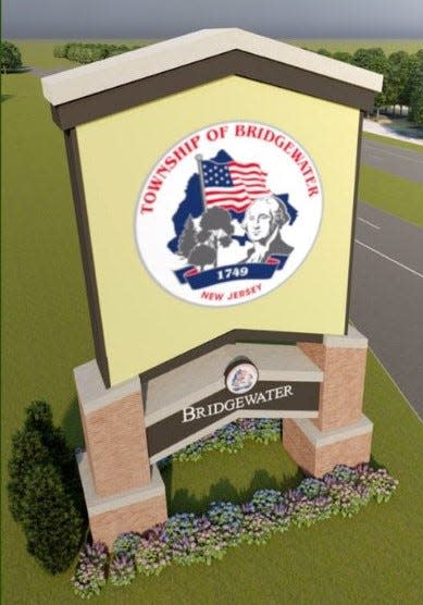 An architectural rendering of the Bridgewater Digital Gateway Sign.