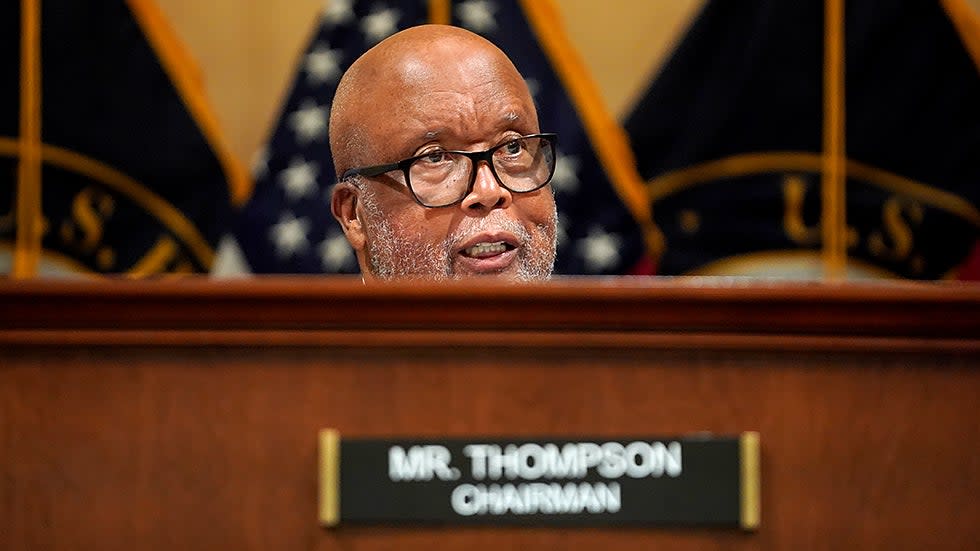 Jan. 6 House select committee Chairman Bennie Thompson (D-Miss.) gives an opening statement during a hearing to consider holding former Trump White House chief strategist Stephen Bannon in contempt of Congress on Tuesday, October 19, 2021.