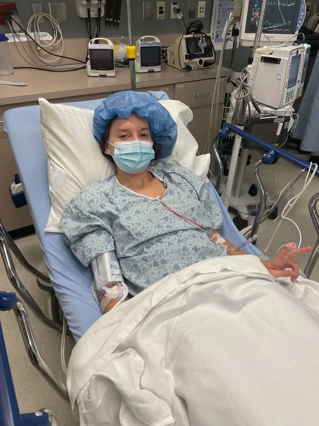 The author scrubbed in for surgery. (Photo: Photo Courtesy of Sarah Nolan)