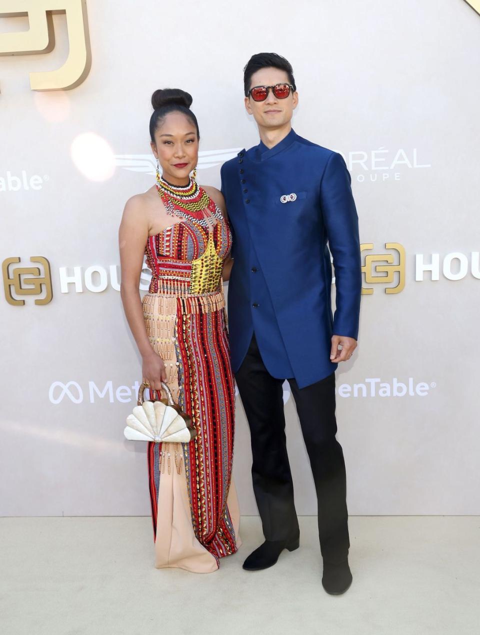 los angeles, california may 11 l r shelby rabara and harry shum jr attend gold gala 2024 at the music center on may 11, 2024 in los angeles, california photo by tommaso boddigetty images for gold house
