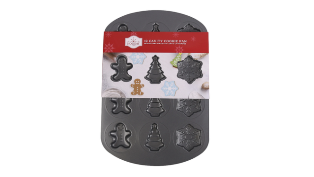  Wilton Holiday Shapes Non-Stick Cookie Pan, 12-Cavity: Home &  Kitchen