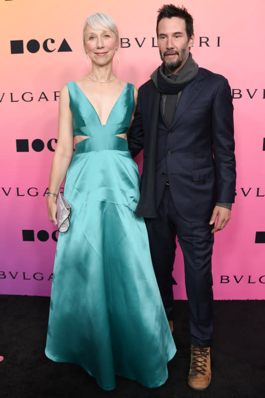 Alexandra Grant and Keanu Reeves at the 2024 MOCA Gala<p>Olivia Wong/WireImage</p>