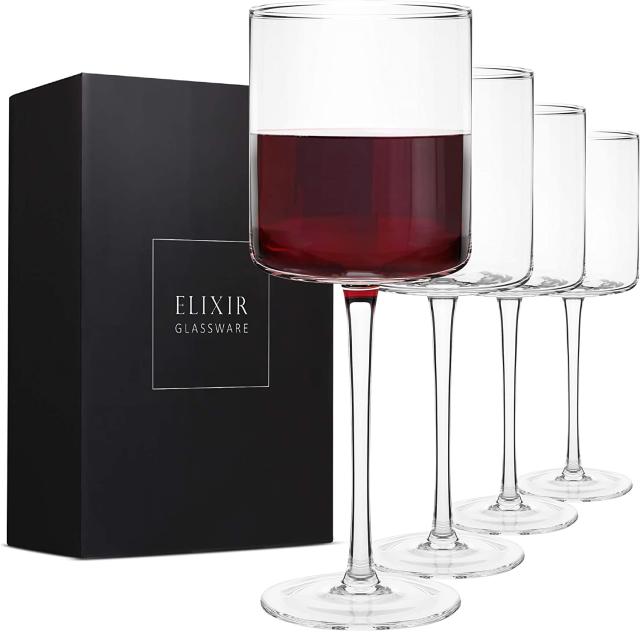 Edge Square Wine Glasses, Crate & Barrel