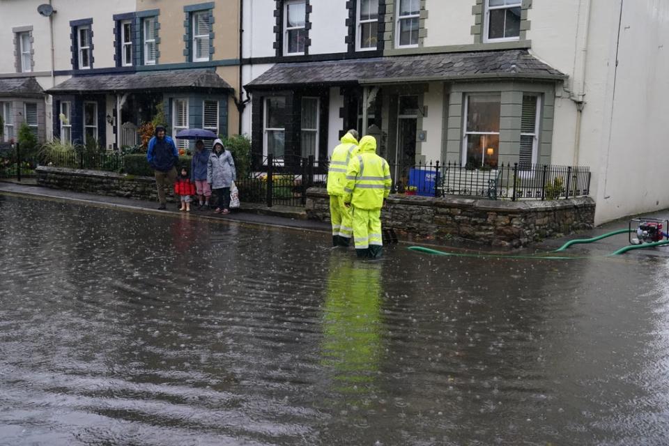 Properties were affected by the rising water levels (Owen Humphreys/PA) (PA Wire)