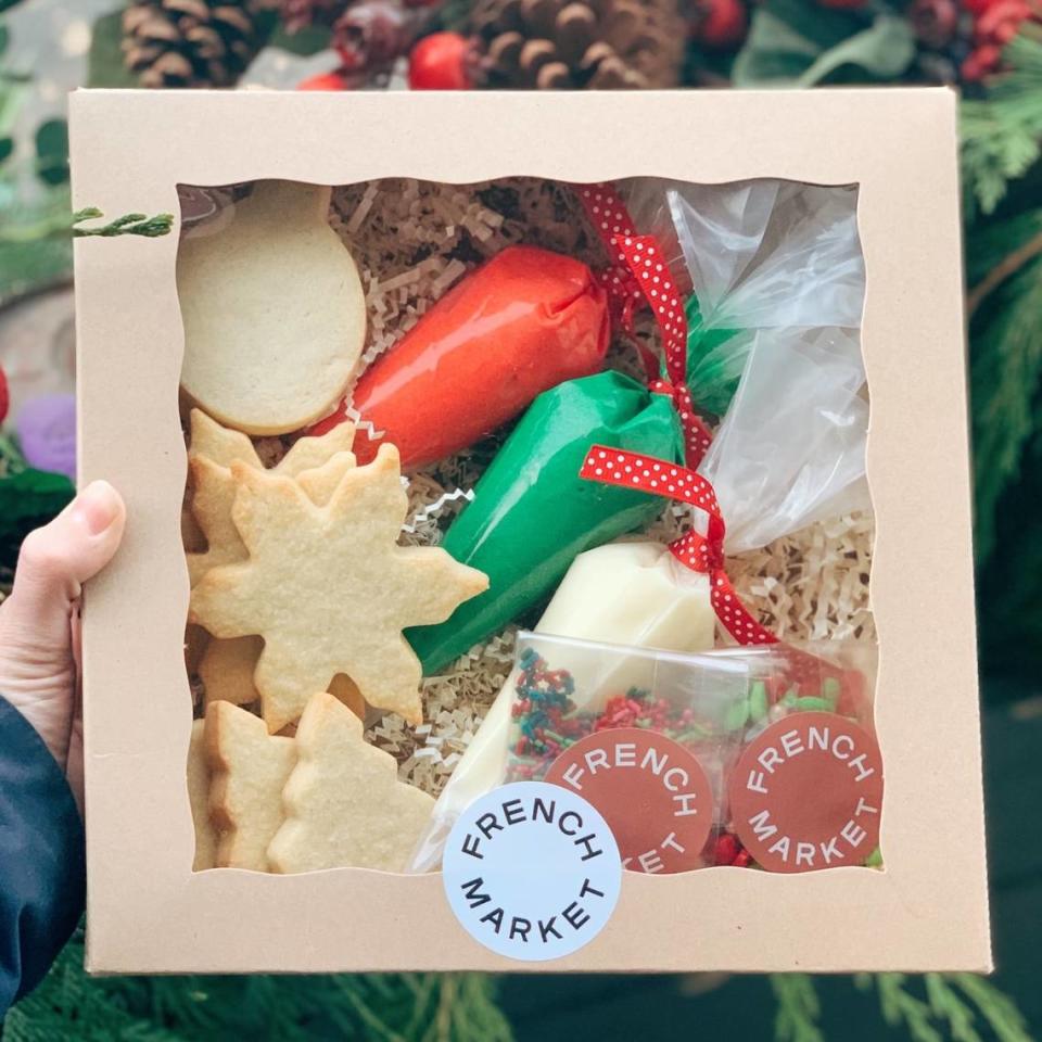 The French Market has a cookie decorating kit ($30).