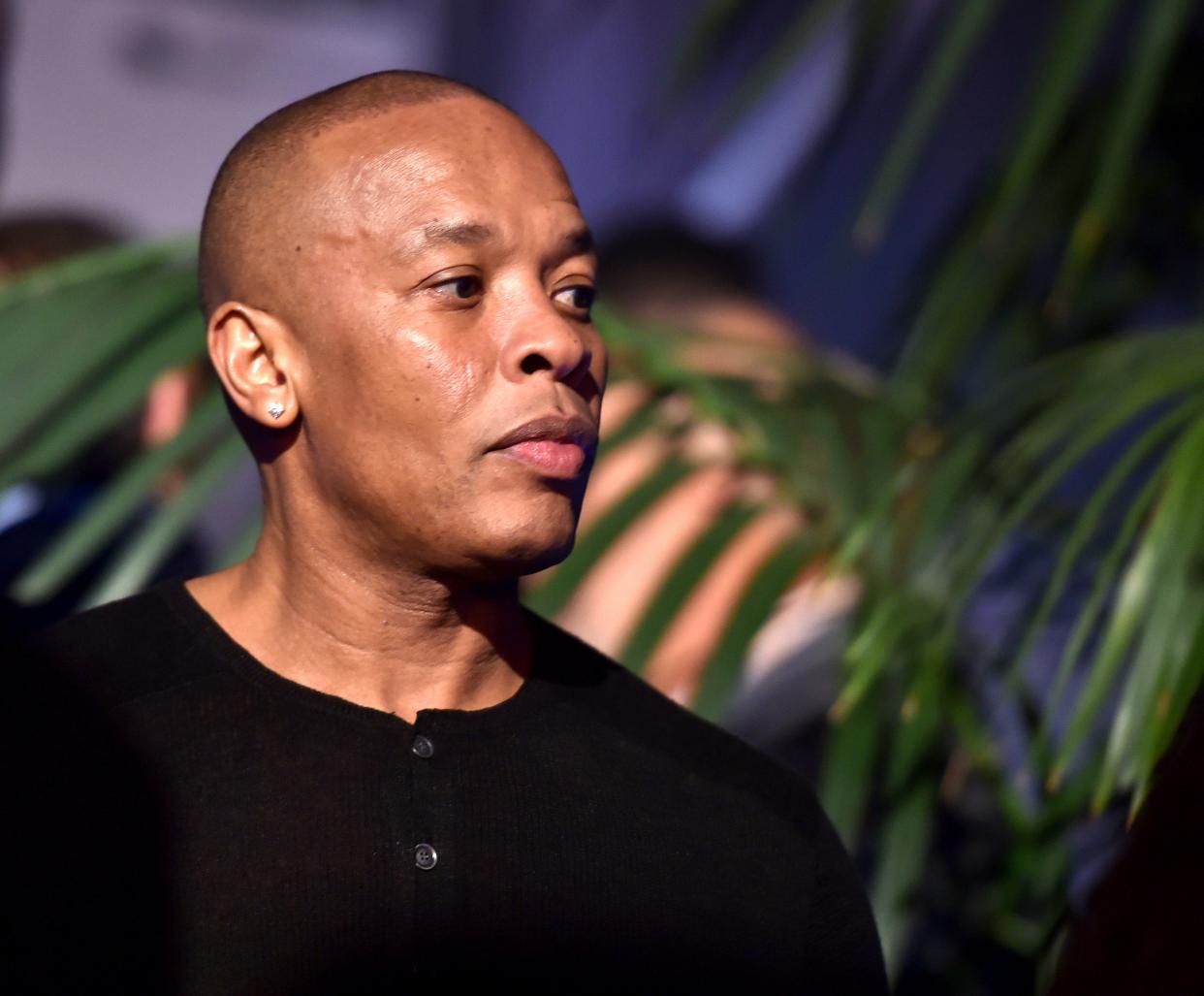 <p>Dr Dre discharged from hospital and back in the studio following brain aneurysm.</p> (Getty Images)