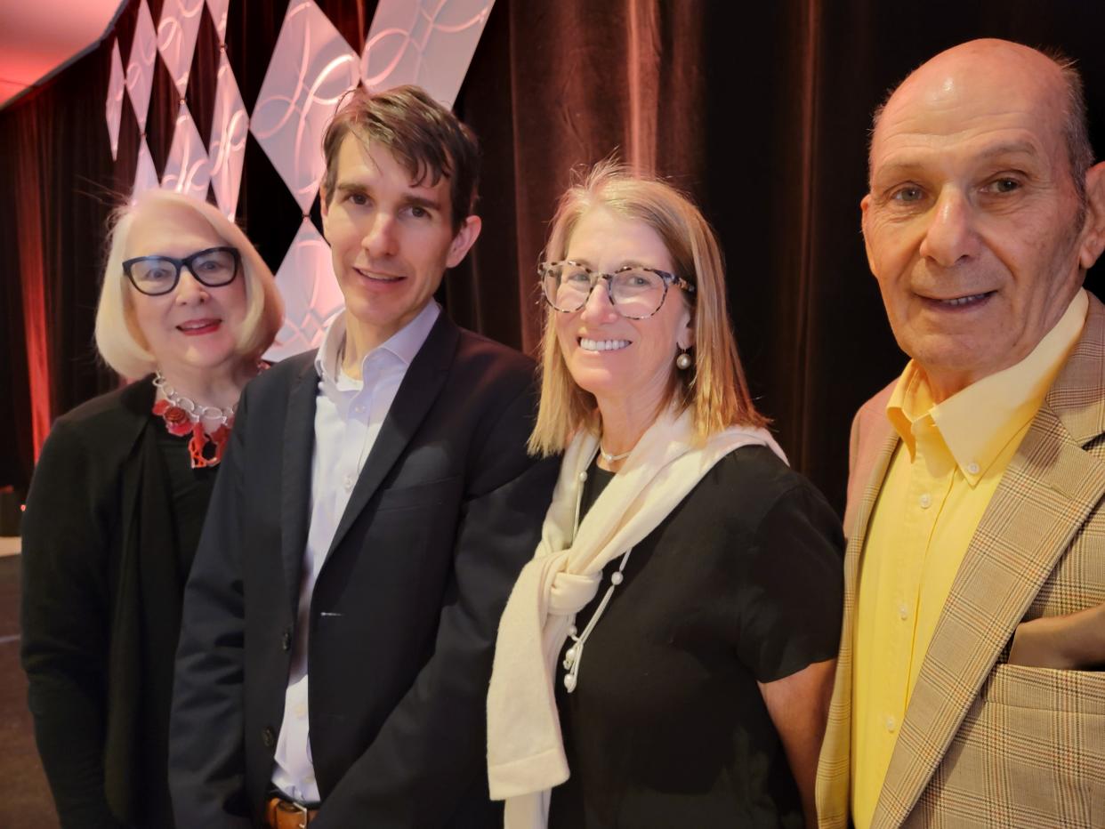 Nancy Cunningham, Hugh Eakin, Danielle Granath and Myron Mintz are photographed at the Literary Society of the Desert Lunch on Jan. 16, 2024.