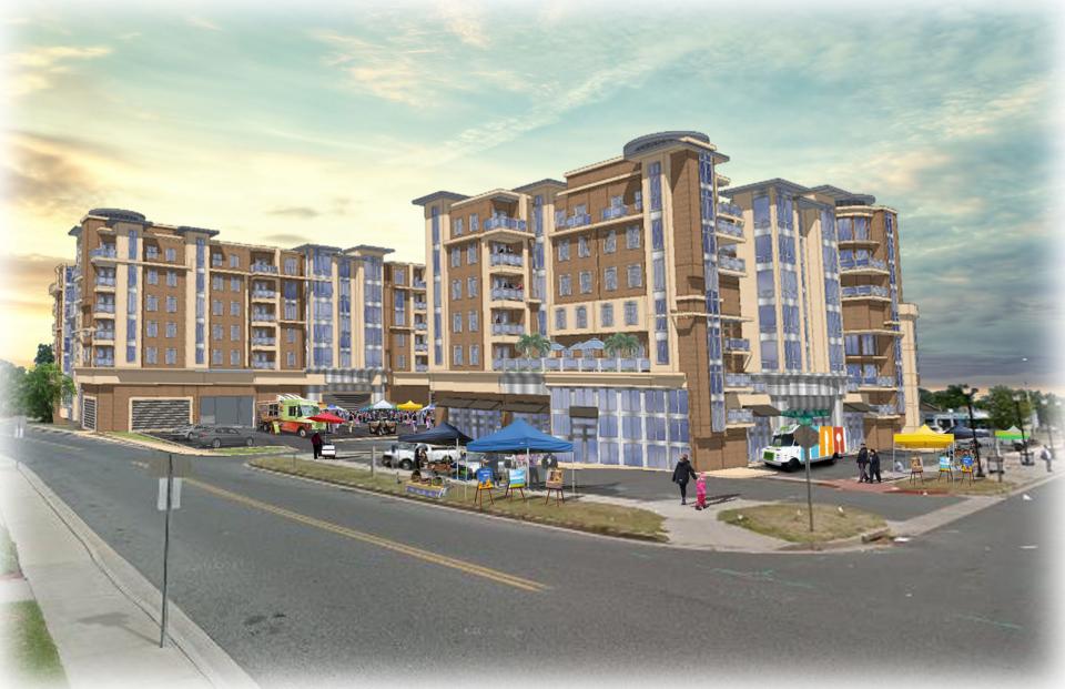 This 2016 architectural rendering shows how Parking Lot 10 in Salisbury will be redeveloped.