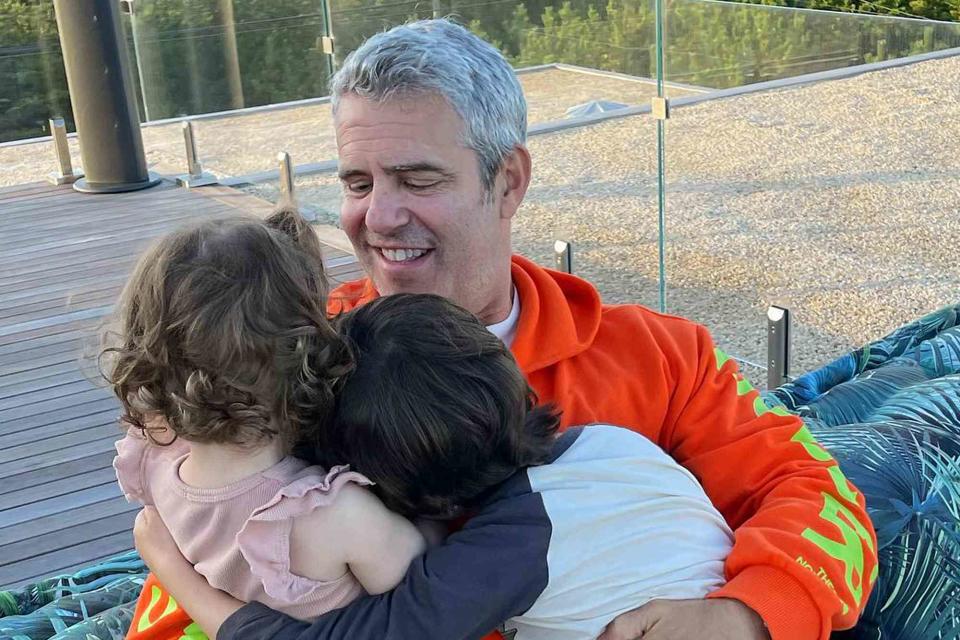 <p>Andy Cohen/Instagram </p> Andy Cohen with his kids Lucy and Ben