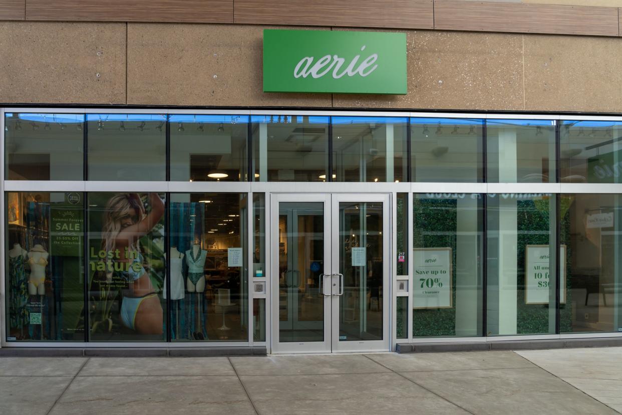 Niagara-on-the-Lake, On, Canada - June 27, 2022: An Aerie store store in Niagara-on-the-Lake, On, Canada. aerie is an apparel and lifestyle retailer and sub-brand owned by American Eagle Outfitters.