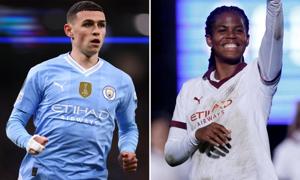 <span>Phil Foden and Bunny Shaw have helped Manchester City enter the final part of the season as favourites to win the Premier League and WSL.</span><span>Composite: Getty Images</span>