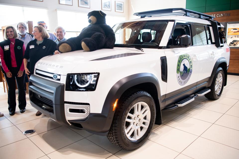 This Land Rover Defender 130 SUV was awarded to Appalachian Bear Rescue as part of Land Rover USA's Defender Service Awards during an event at Land Rover Knoxville on Tuesday, Feb. 21, 2023. 