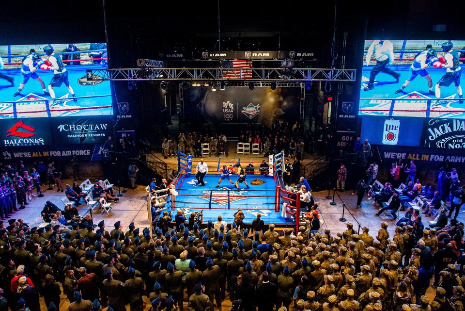 U.S Air Force Academy takes on U.S. Army in their annual boxing event.